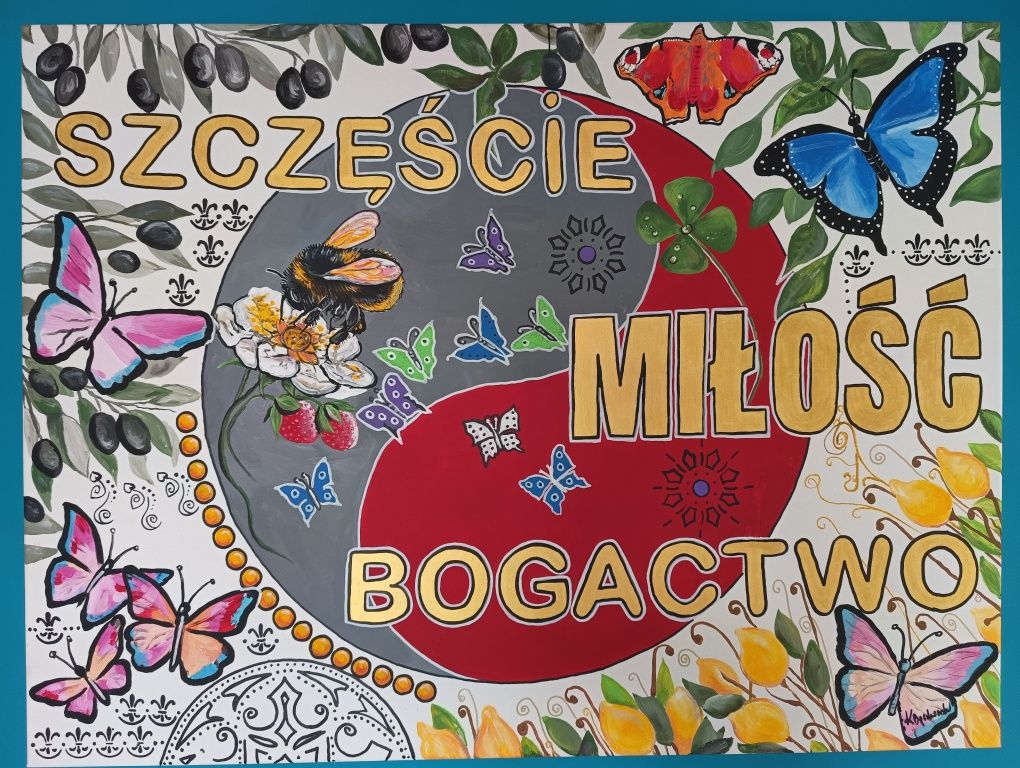 Obraz Szczęście miłość bogactwo mandala 120 cm Bączkowska