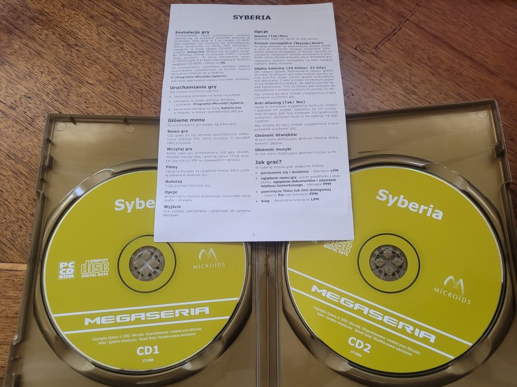PC CD-ROM Syberia 2002 Microids PL