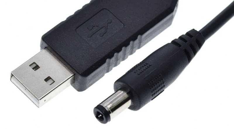 Tzt usb кабель для роутера від повербанка з перетворювачем на 12v