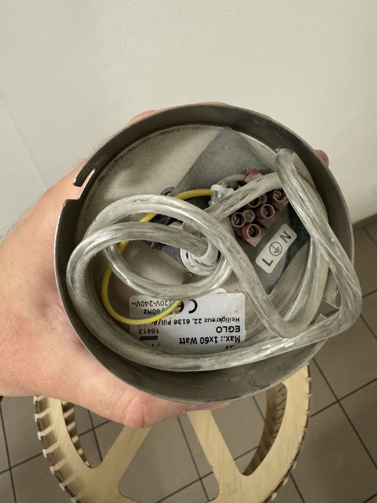 Lampa ażurowa drewniana 38 cm