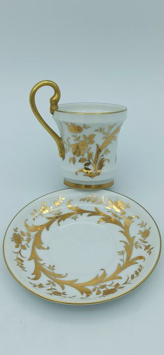 Porcelana OHC  OHASHI JAPONIA Złota Filiżanka Duo MOKKA Piękna