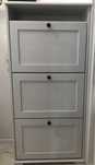BRUSALI IKEA Szafka na buty, 3 przegrody, biały, 61x30x130 cm