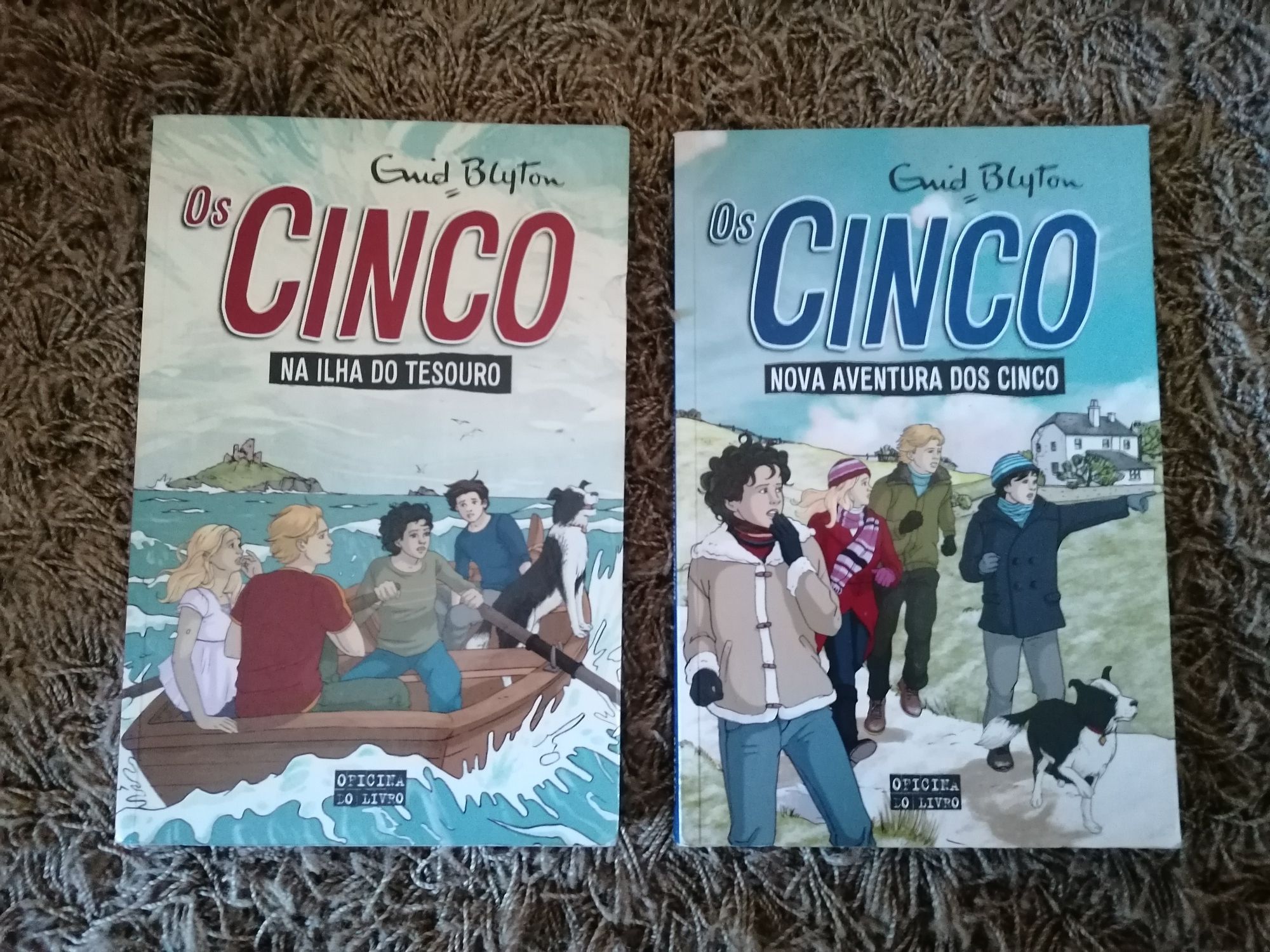2 livros "Os cinco"