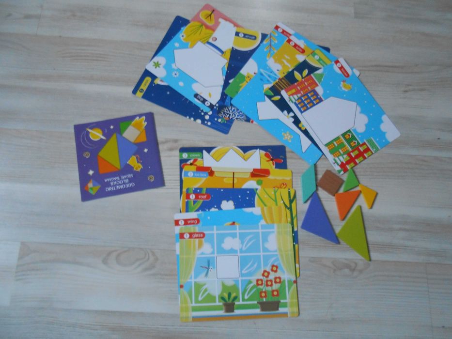 Танграми: геометрична мозаїка із шаблонами.