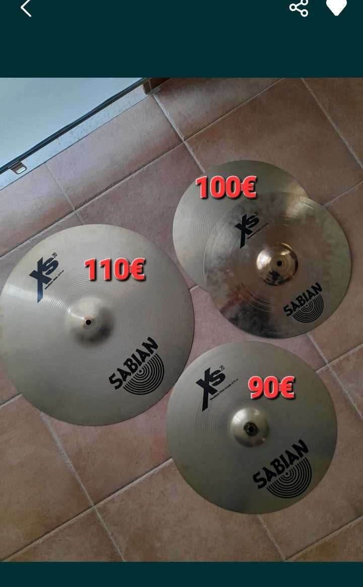 Sonor Force 507 c pratos sabian XS20 +banco. (Ler tudo)