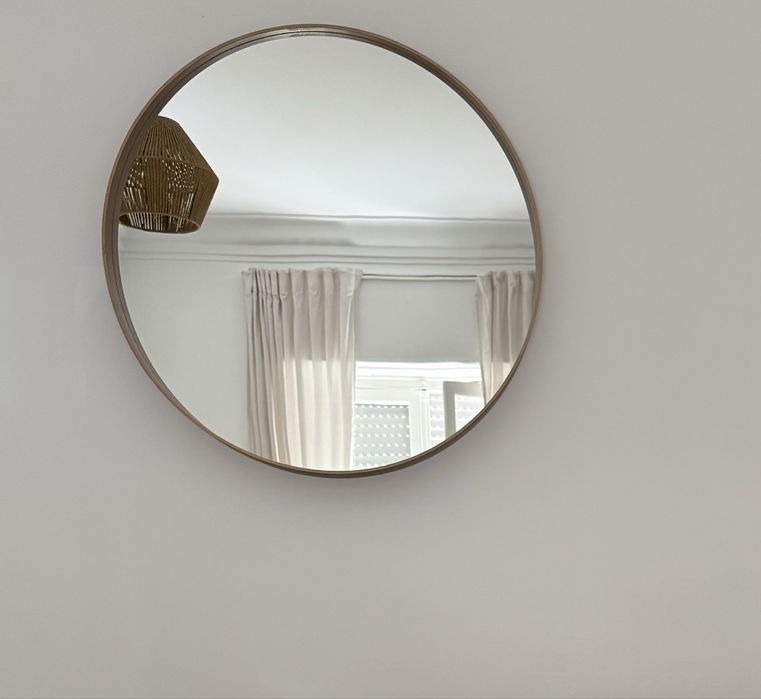 Espelho redondo castanho Ikea