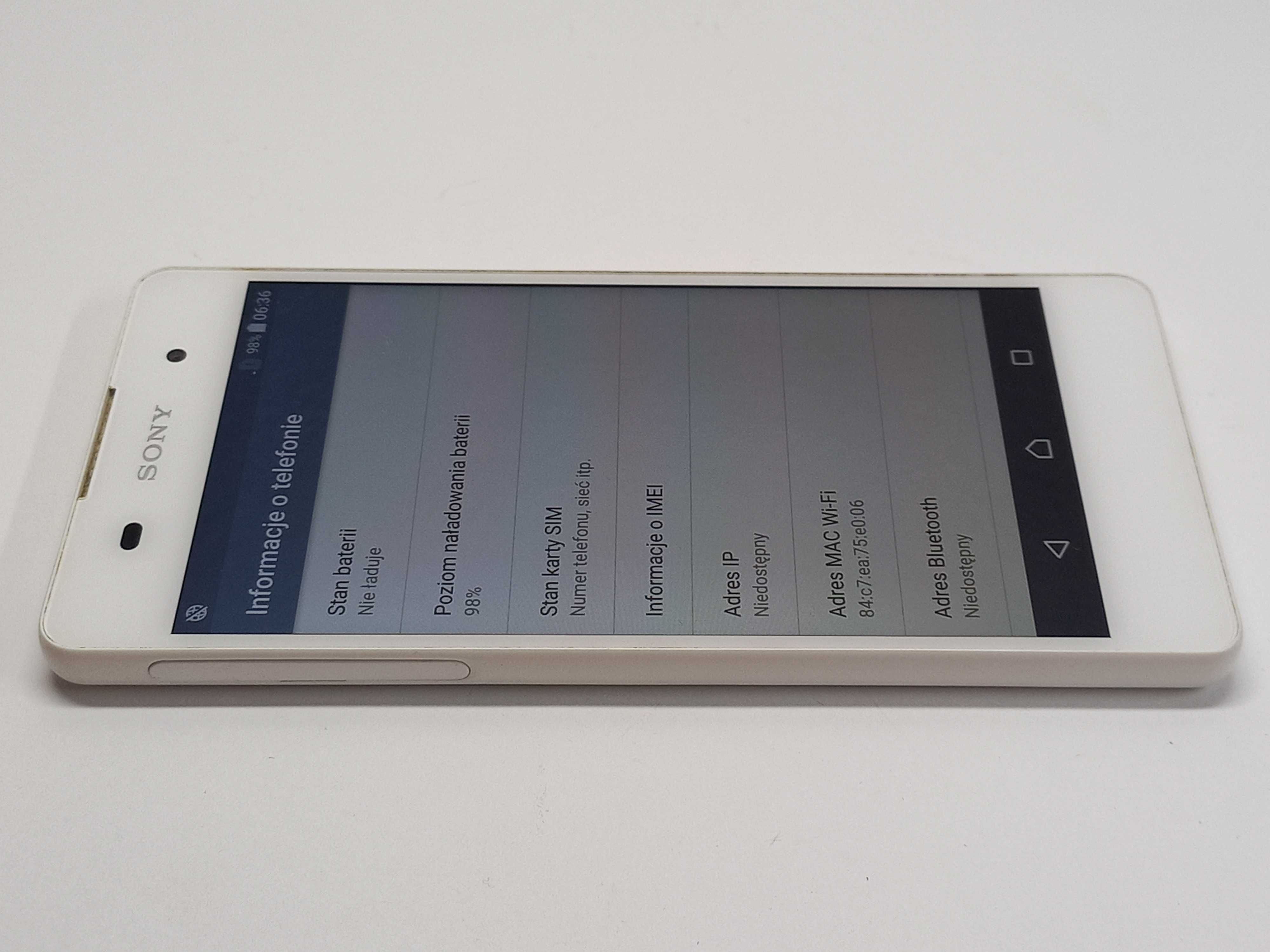 Smartfon Sony XPERIA E5 4G (LTE) biały F3311