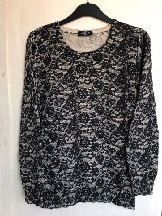 свитер с рисунком под кружево