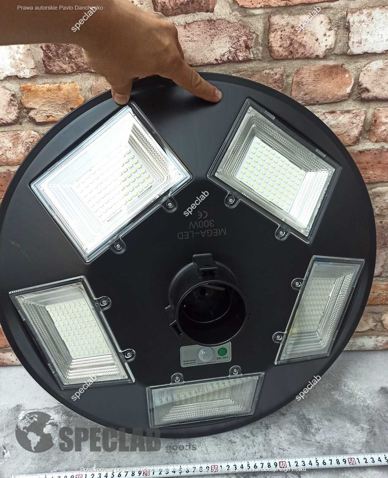 Lampa uliczna 500 W 7000 lm zasilanie solarne