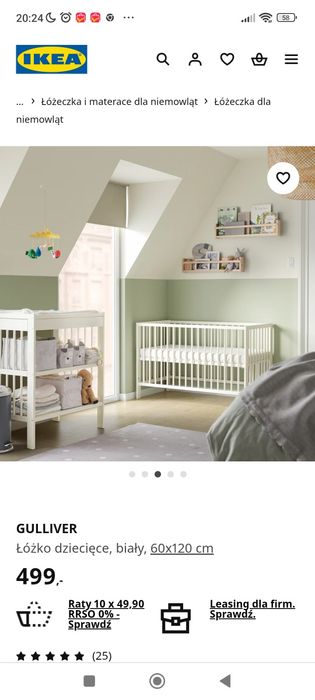 Łóżeczko Ikea Gulliver