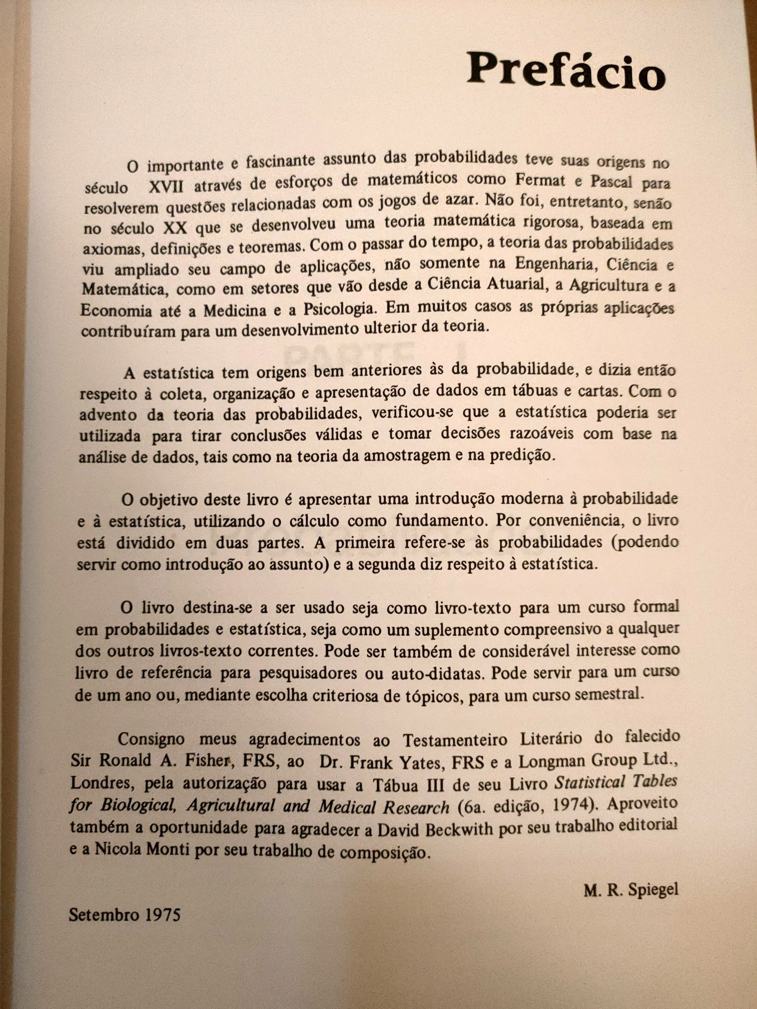 Livro Probabilidade e estatística schaum