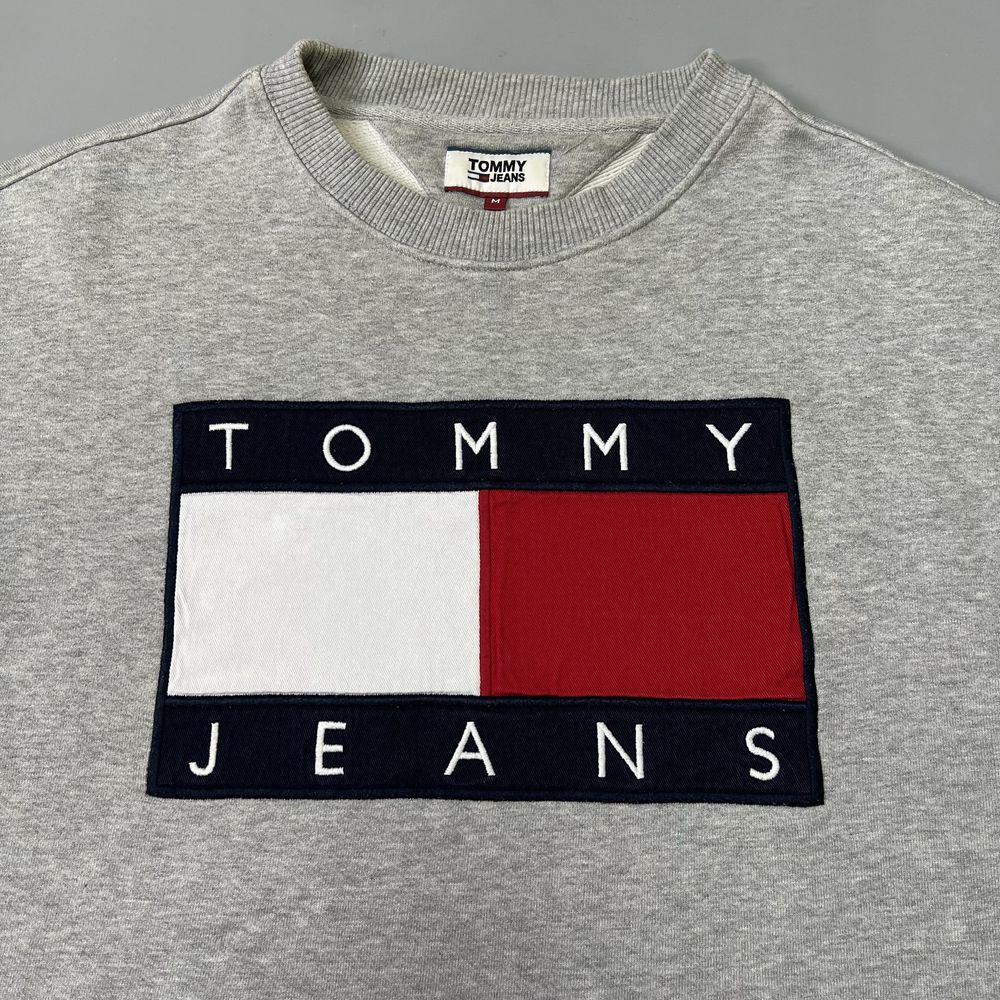 Tommy Hilfiger оригинал мужской свитшот кофта большое лого без флиса