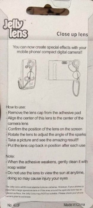 Lente para smartphone - Jelly Lens (NOVO)
