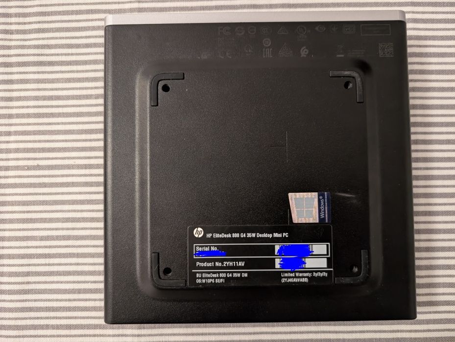 HP Elitedesk 800 G4 (i5-8400T, 16GB, 500 GB)
16 GB
500 GB