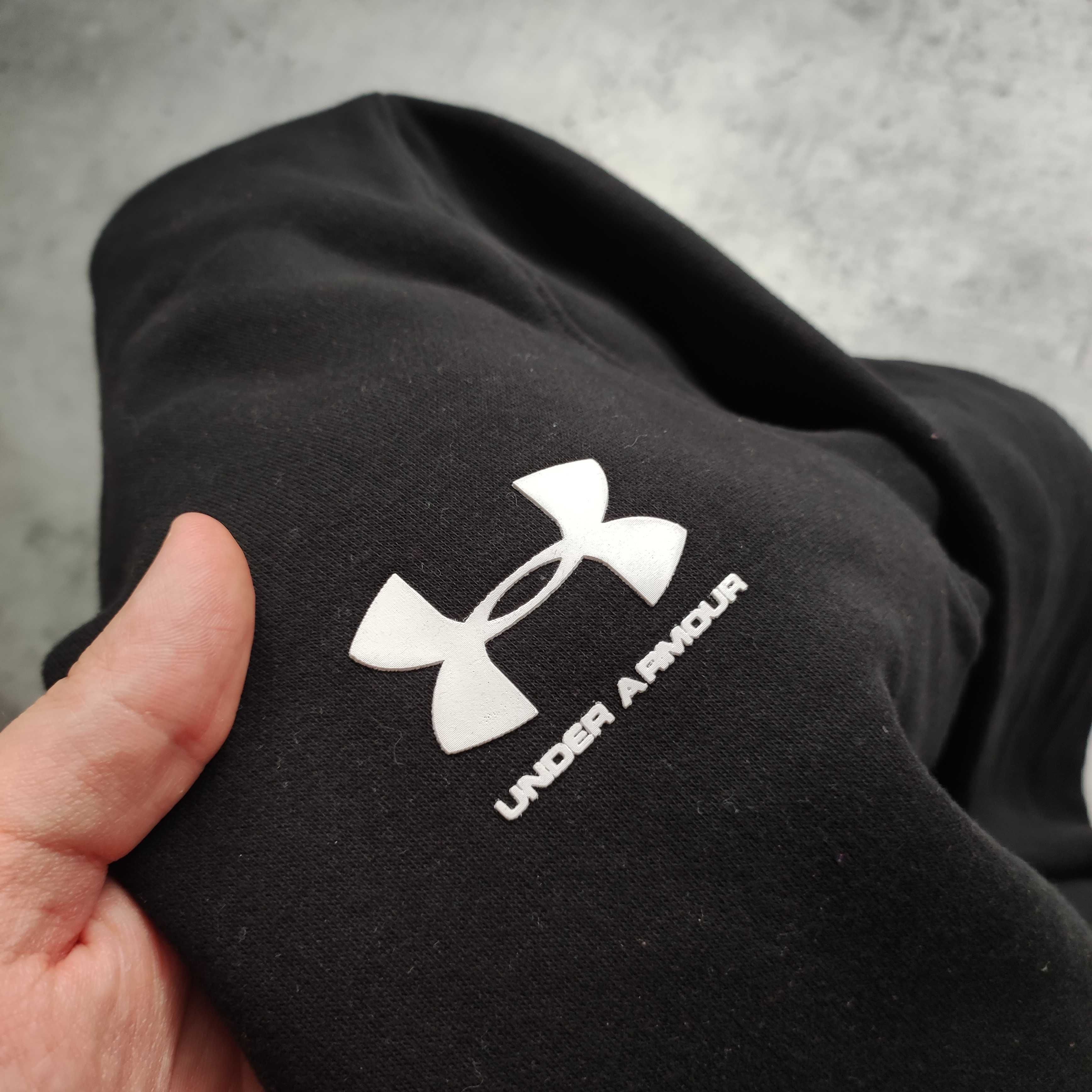 MĘSKA Bluza z Kapturem Rozpinana Czarna Sport GYM Under Armour Logo