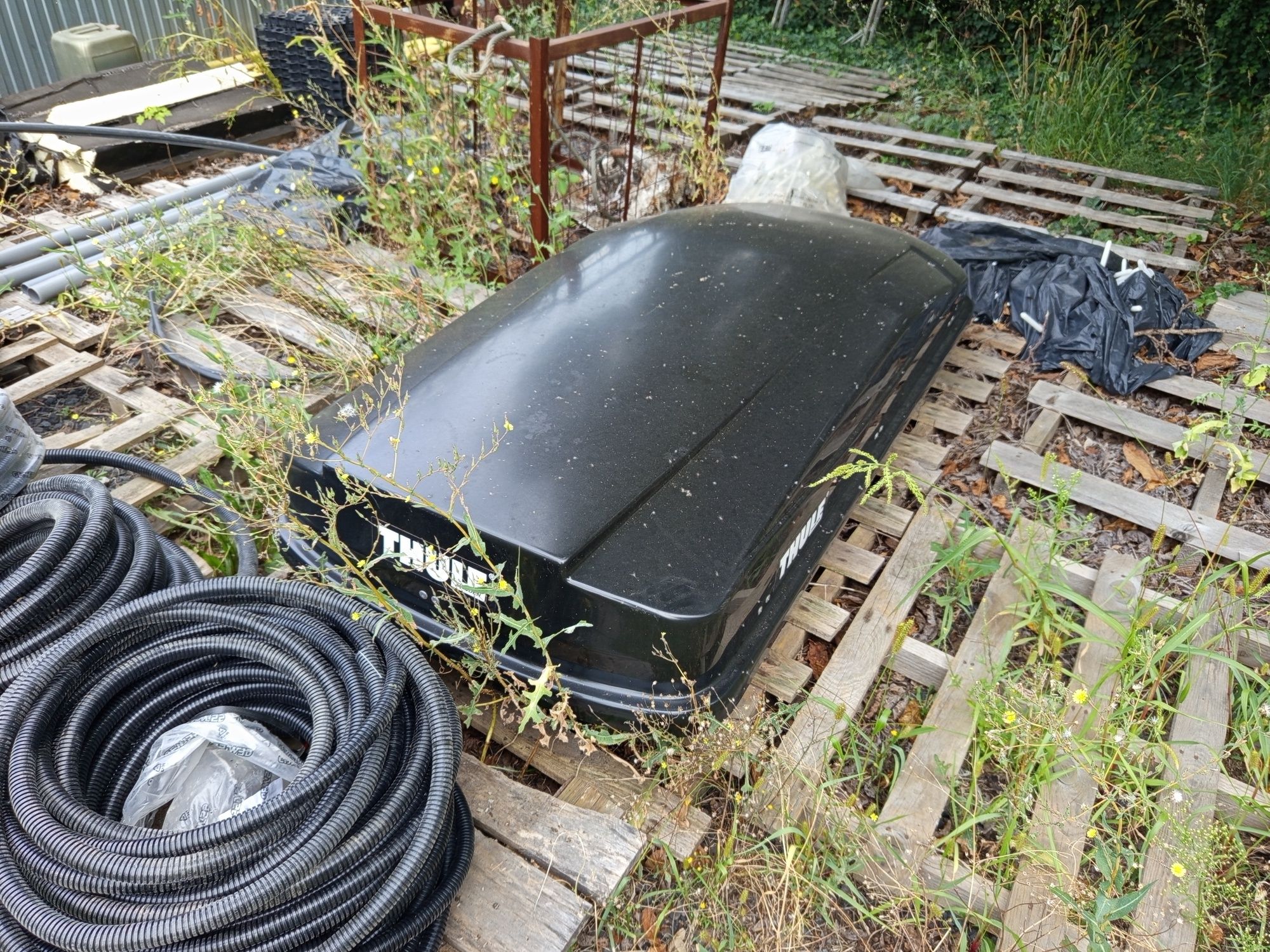 Duży czarny box bagażnik dachowy + relingi - Thule Taurus - RYBNIK