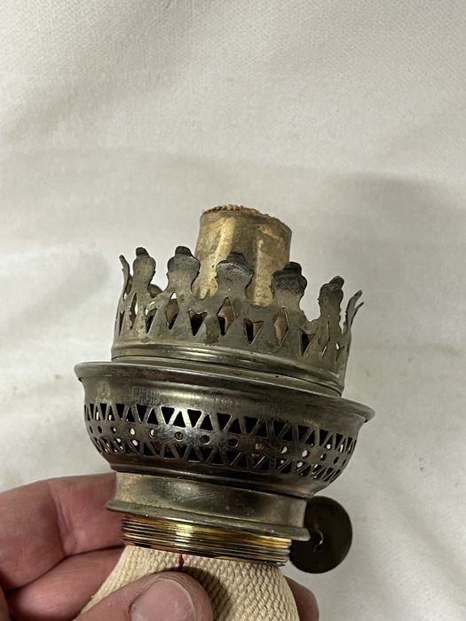 Brener palnik do lampy naftowej z knotem – średnica gwintu ok. 39 mm