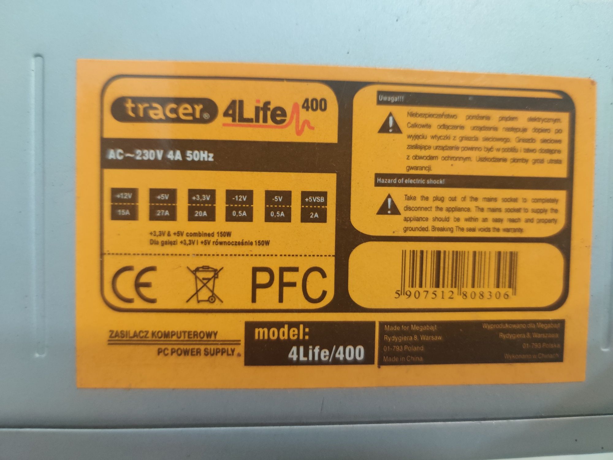 Tracer model 4Life 400 W