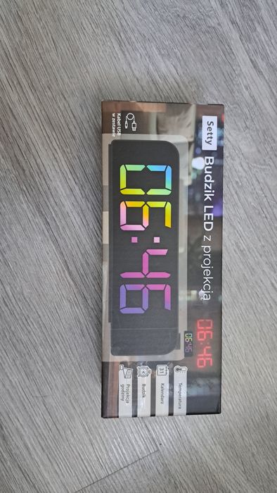 Budzik nowy led z projekcją