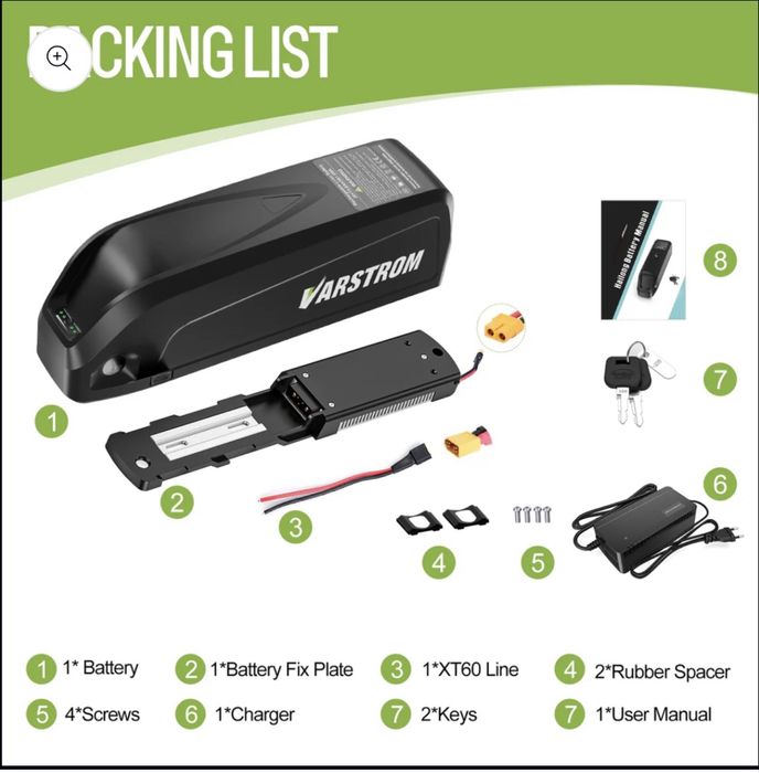 Bateria de bike Varstrom