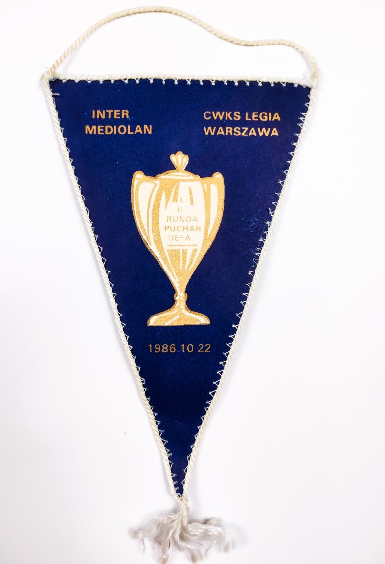 Proporczyk UEFA: Inter Mediolan vs CWKS Legia Warszawa – 22.10.1986