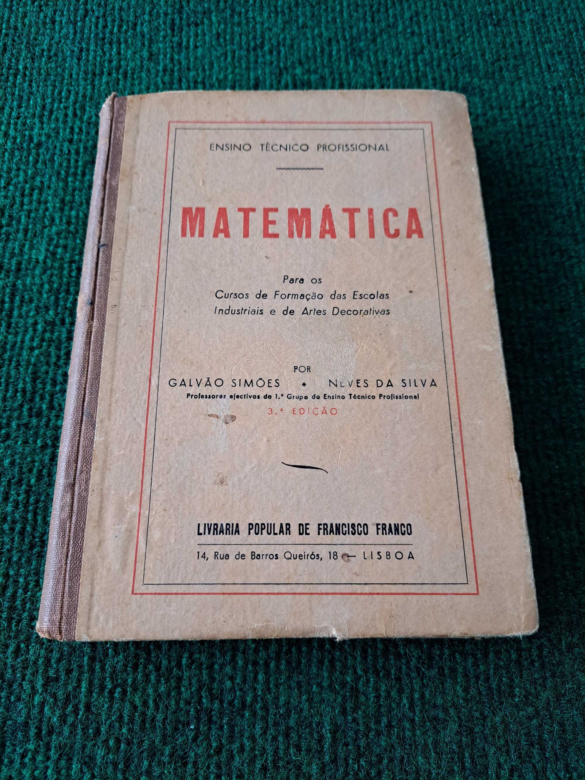 Matemática Para os Cursos de Formação das Escolas Industriais