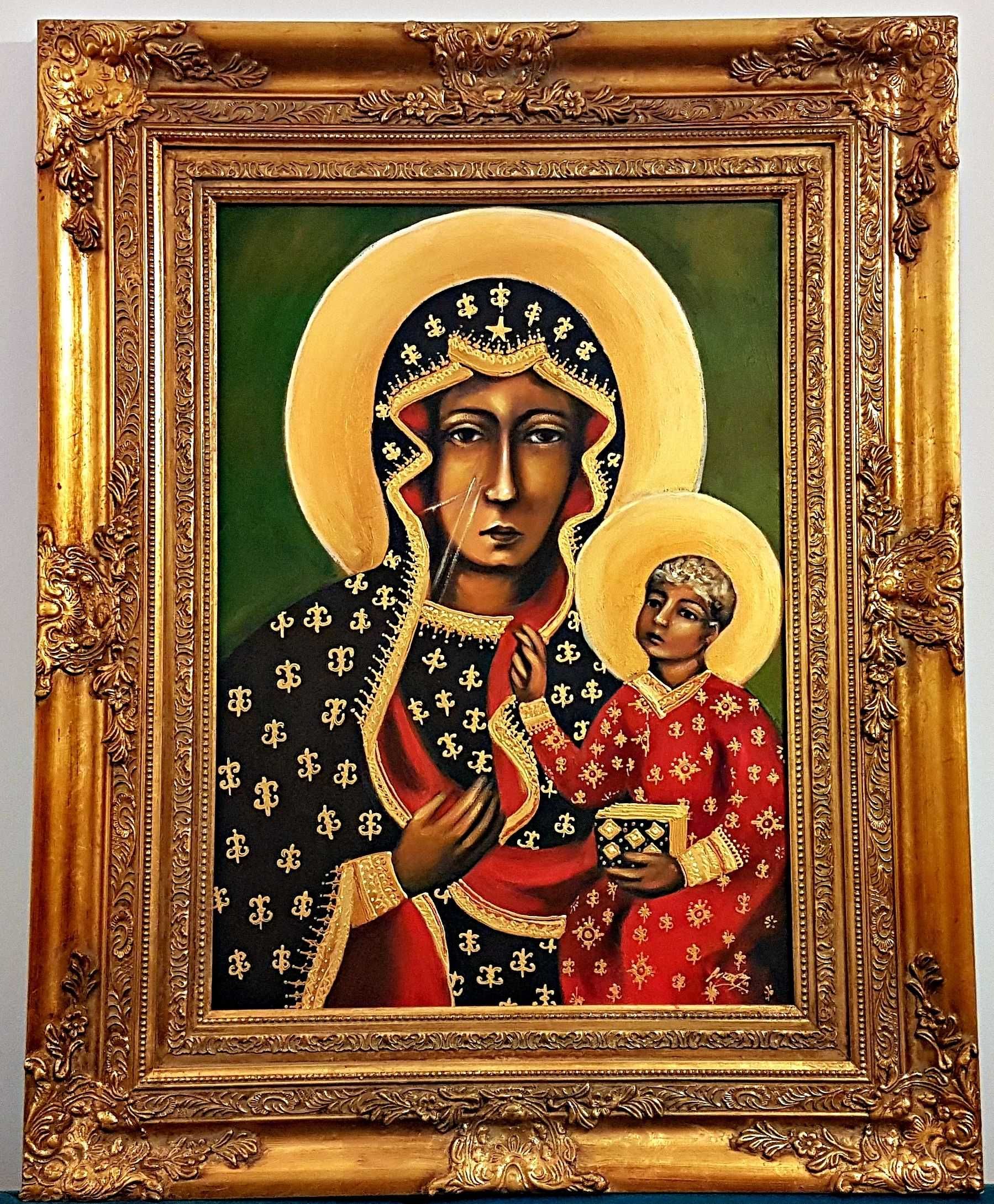 Obraz olejny Matki Bożej Częstochowskiej 50x70cm