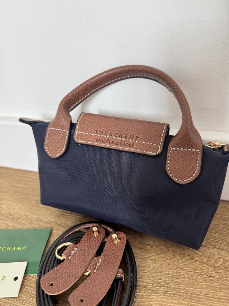 torebka Longchamp mini granatowa