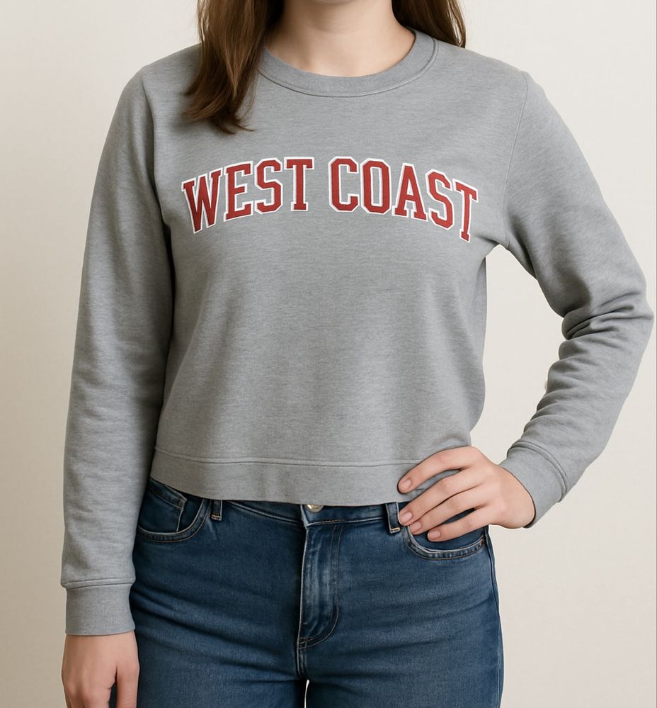 Crop top bluza West Coast szary S