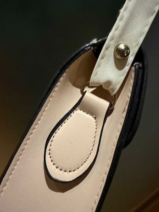 Beżowa torebka na ramię, listonoszka, ekoskóra, nowa