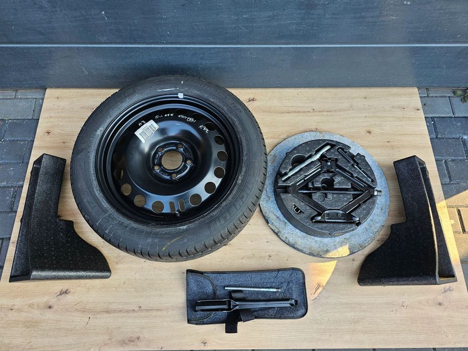 KOŁO DOJAZDOWE ZAPASOWE ZESTAW KLUCZ LEWAREK STYROPIAN OPEL ASTRA J KOMBI 17 CALI 5x115 225/50/17