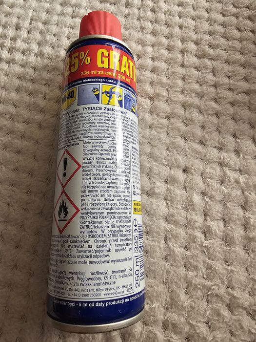 Wd 40 nie zawiera silikonu z dodatkiem 25% gratisie