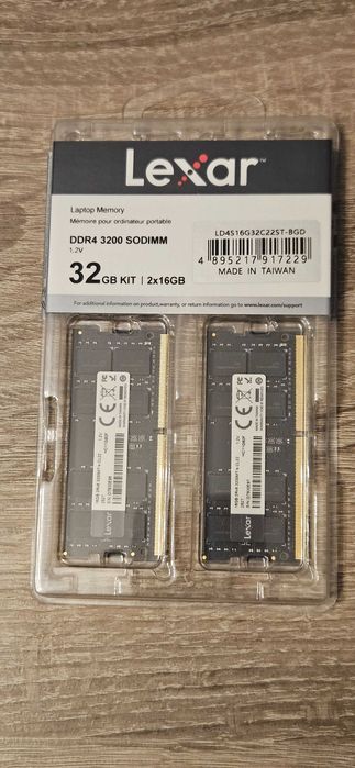 Lexar SODIMM DDR4, 32 GB, 3200 MHz, CL22