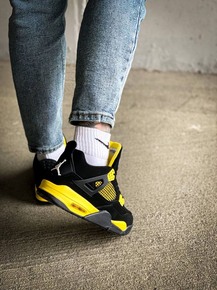 Buty Nike Air Jordan 4 Retro Yellow Thunder 40-45 męskie trampki