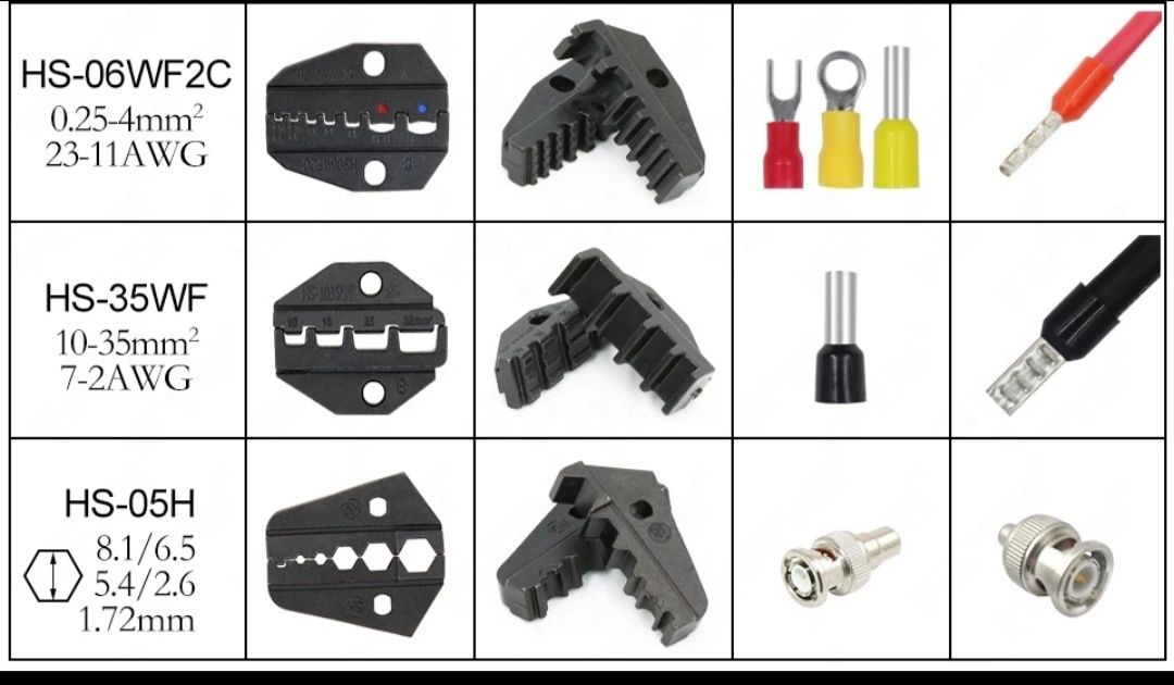Кримпер HS-03BC,пресс-клещи для опрессовки наконечников.