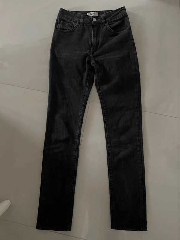 Jeansy ACNE STUDIOS straight slim 36 27/32 spodnie czarne