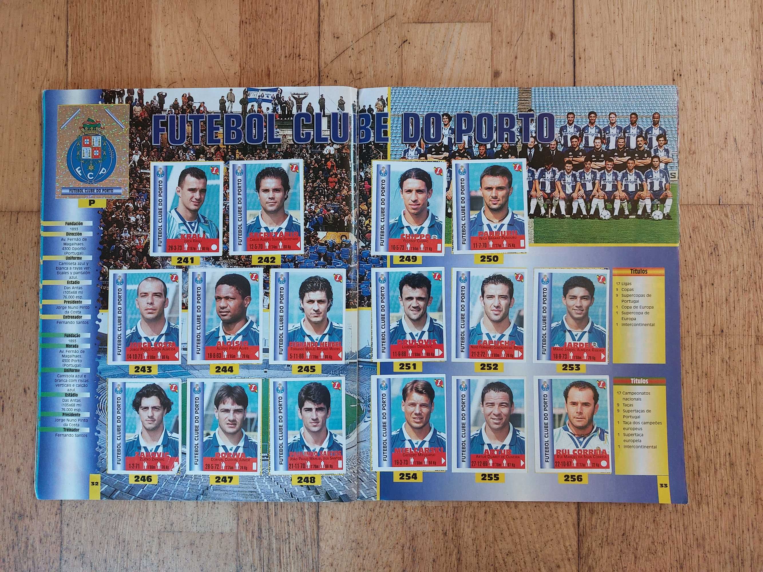 Caderneta de cromos - Equipos de europa 1999 - Completa