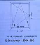 Okno 1175x1600 Dobroplast ORZECH 2 szt