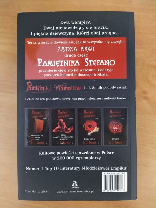 Pamiętniki wampirów pamiętnik Stefano tom 2 i 3