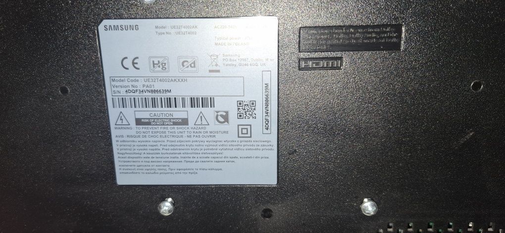 Samsung 32 cale DVBT T2