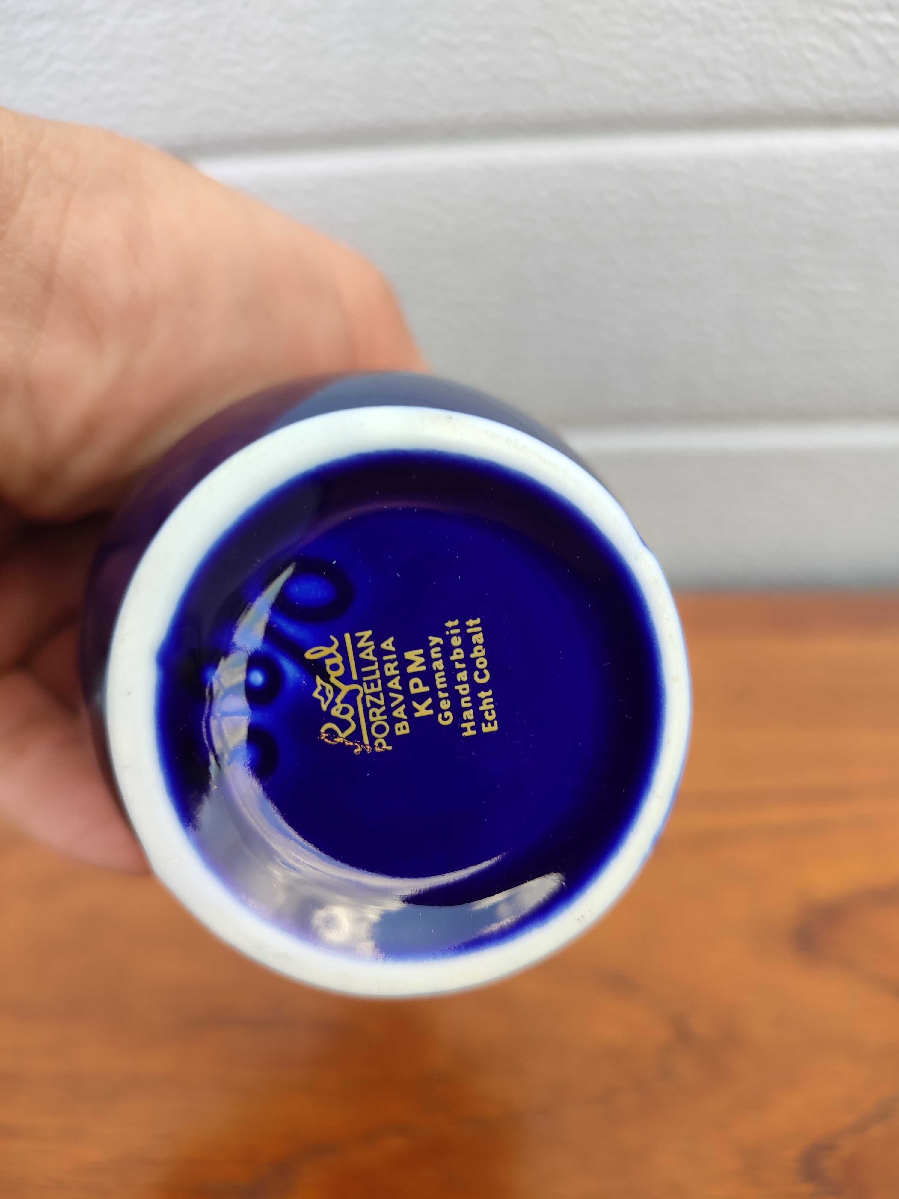 Porcelanowy Wazon Royal KPM Ręcznie malowany Echt kobalt - Design R