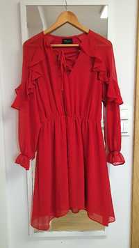 Mohito czerwona zwiewna sukienka 36 / S nowa