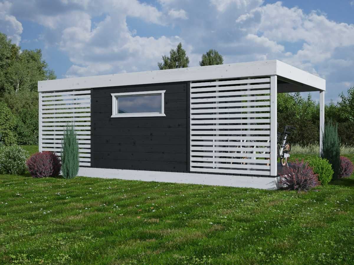 DOMEK 28m2 na ROD domek 7x4 domek 4x4 MDN10A sauna jacuzzi siłownia