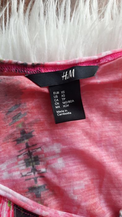 Różowa luźna tunika - bluzka