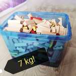 Klocki drewniane 7 kg z pudłem