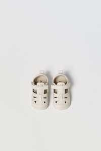 Шкіряні босоніжки сандалі туфлі Zara 20, 19