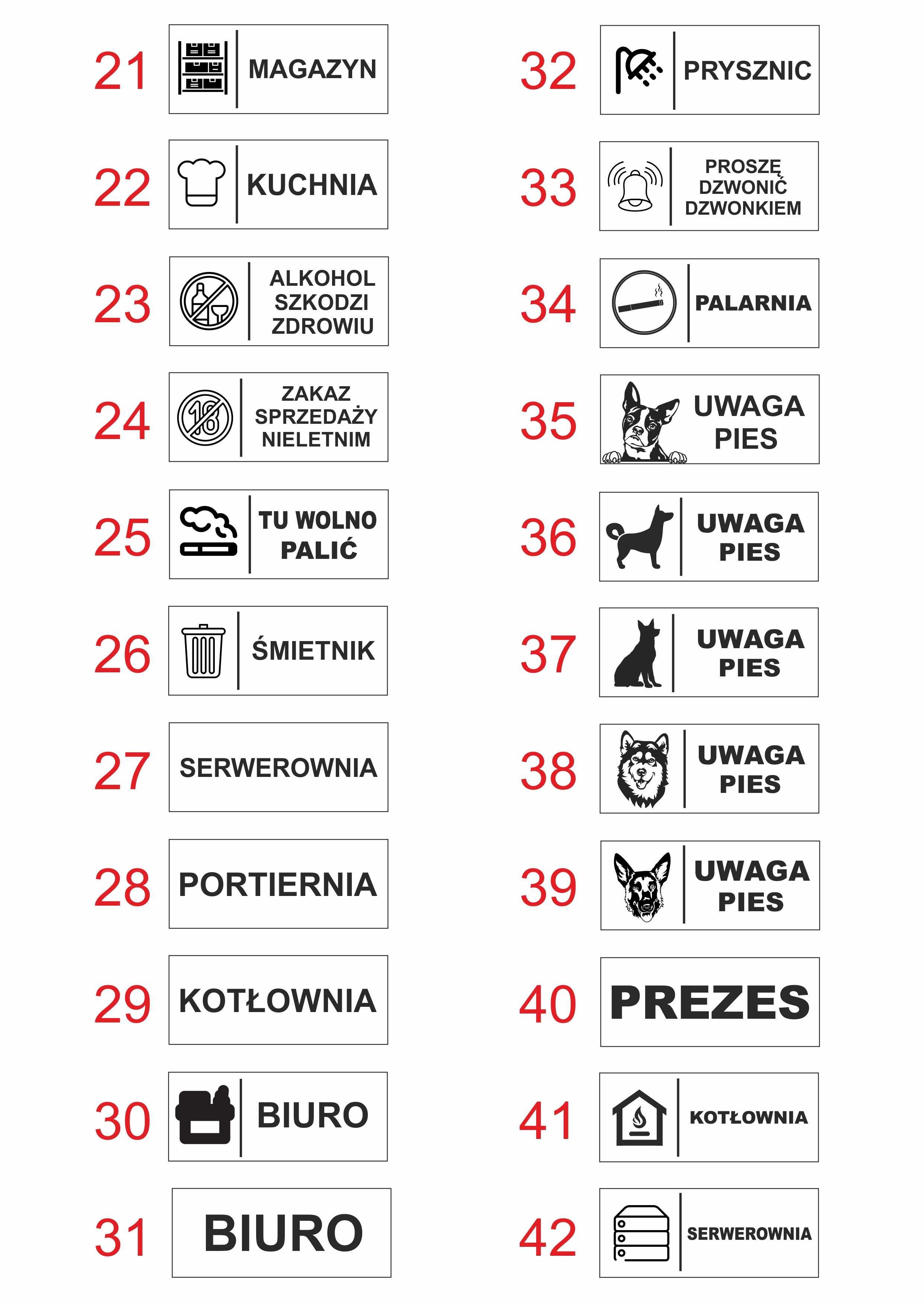 Tabliczka alu, piktogram, różne wzory, tabliczki i oznaczenia, BHP,