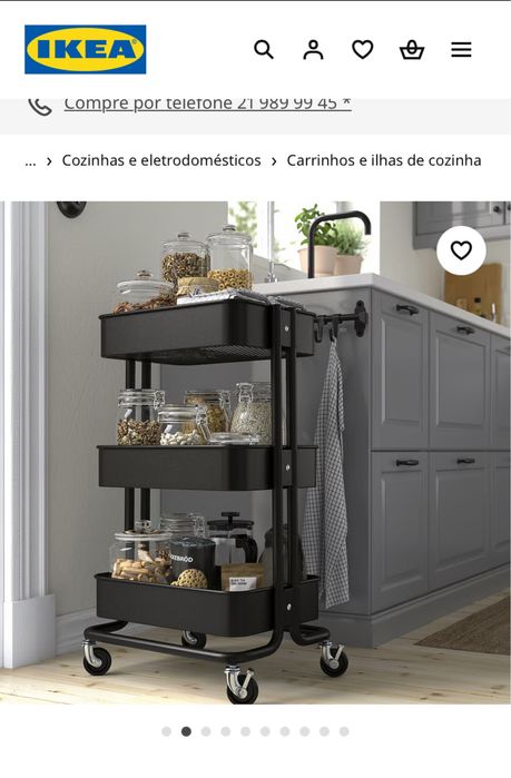 Carrinho preto IKEA