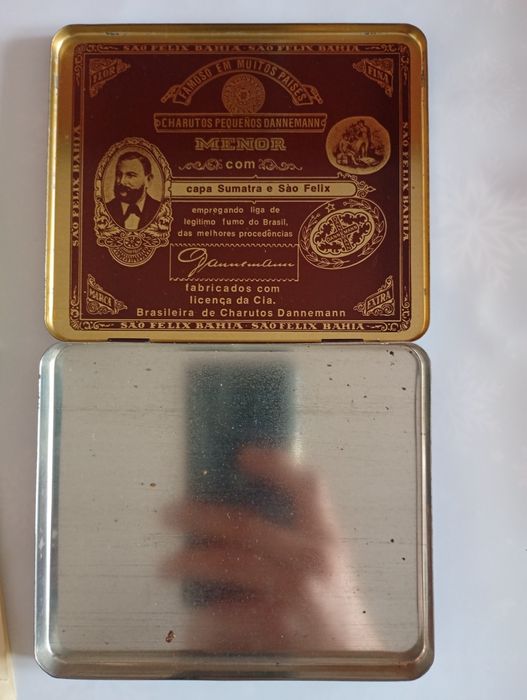 Metalowe pudełko na cygaretki Dannemann Sumatra Menor