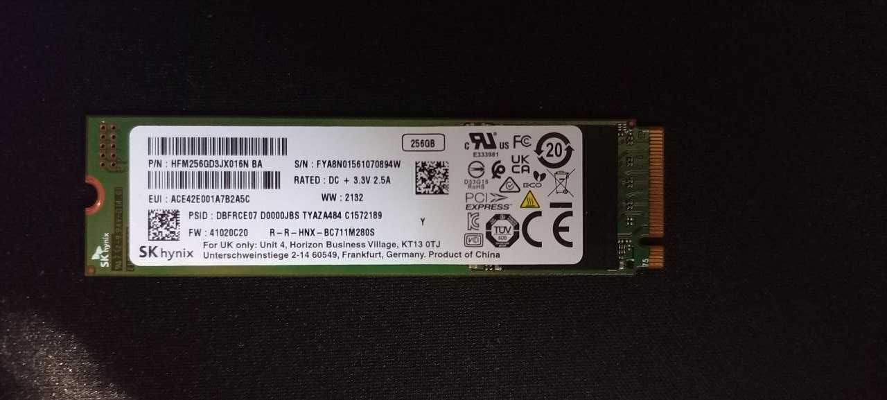 Накопичувач SSD Hynix [256GB M.2 NVMe] HFM256GD3JX016N BA